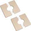 UFURMATE Coperture murali per tubi, 2 pezzi Piastre a rosetta quadrate in plastica autoadesive Coperture decorative per tubi doccia, Diametro interno 28mm/1,1 pollici (Dorato)