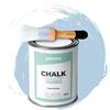 PECTRO Chalk Paint Vernice a Gesso 750ml + Pennello Tondo in Legno Pack - Pittura per Mobili Senza Carteggiare - Chalk Paint Bianco e Colori per legno Efetto Polvere - (AZZURRO PASTELLO)