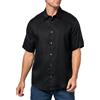Armani Exchange Camicia da Uomo a Maniche Corte Oversize Lyocell con Tasca a Maniche Corte Oversize Fit Lyocell Camicia con Tasca, Nero, XL