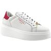 TWIN SET Twinset Sneakers Platform in Pelle Art. 241TCP050 (Bianco/Rosa, 37)