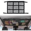 CCAIPU Rete Portaoggetti per Soffitto Auto, Tasca Portaoggetti per Tetto Auto, Rete Portaoggetti per Soffitto per Viaggi Lunghi per Auto, SUV, Furgone (Nero, 90*65cm)