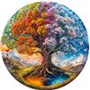 Jigfoxy Puzzle in legno per adulti, albero della vita, puzzle in legno, giocattolo educativo unico a forma di animale per gli amici della famiglia, L-34 x 34 cm, 300 pezzi
