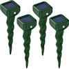 BURMONG Scaccia Talpe Ultrasuoni Solare, Dissuasori per Talpe, IP66 Impermeabile Dissuasori per Topi, Repellente Ultrasuoni Respinge Serpente,Gopher per Giardini e Prati (4 Pezzi)
