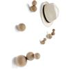 Mogg - Set di 5 Bubble - Legno naturale - Faggio massello tornito - Designer Annebet Philps