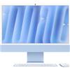 Apple iMac 24"Retina Display 4,5K, Chip M4 con CPU 8‑core, GPU 16GB, 256GB SSD, Blu [MWUF3T/A]