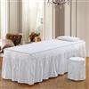 Highdi Lenzuolo da Lettino per Massaggi, Antiscivolo Lenzuolo Tavolo per Massaggi, Copertura per Lettino Massaggio Portatile, Lettino Massaggio Adatto per Spa Salone Tatuaggi (80X190,Bianco)