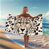 Generic Telo mare in microfibra con stampa leopardata, motivo animale, grande, senza sabbia, ad asciugatura rapida, oversize leggero, per vacanze, piscina, attività all'aperto, 178 x 89 cm