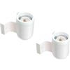 ledscom.de 2 pz. applique FEL, porcellana, bianco lucido, angolare, 1x E27 max. 300W