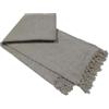 Olivia Rocco Coperta in ciniglia con nappe per divano, sedia, letto, decorazione della casa, morbida e calda, coperta lavorata a maglia, regalo, argento, 130 x 170 cm