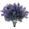 KOSHIFU 4 Pz 7 Rami Fiori Finti da Esterno Interno Viola Composizioni Piante Artificiali Cespugli Mazzi con Foglie di Plastica Estate Decorazioni per Balcone Giardino Cimitero Finestra Casa Vaso