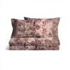 LARA MORADA - Set Completo letto Lenzuola Matrimoniali, 100% Cotone, Stampato, Per Letto Matrimoniale 2 Posti (Matrimoniale, Costanza Rosa)