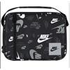 Nike Hard Liner Lunch Bag Tracolla Nera Loghi Bianchi/Grigi