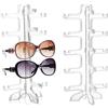 Guidre 2 Pezzi Supporto Per Occhiali da Sole, Espositore Occhiali 5 Strati, Supporto per Occhiali Multipli, Applicazione per la Conservazione di Occhiali da Sole, Specchio Piano (Trasparente)