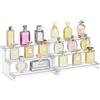 Lifewit Espositore Profumi, Plastica Alzate per Espositori a Scaletta, Trasparente Espositore per Personaggi, Cupcake, Cosmetic, Spezie, 3 Livelli, 2 Confezione, 22.8 cm