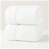 Ali Brothers Set 2 Asciugamani- 2 Teli da doccia - Set di 2 asciugamani da bagno grandi, 100% cotone da 550 g/m², extra morbidi, altamente assorbenti e ad asciugatura rapida, 100 x 160cm, colore bianco.