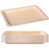 GRÄWE® - Piatto in legno usa e getta, 25 pezzi, rettangolare, 26,5 x 21,5 cm