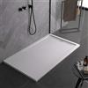 bagno super Piatto doccia bianco, 70x120, slim 3cm, in Marmo-resina, antigraffio, antiscivolo, antibatterico, rivestimento in Gelcoat, con massa piena, riducibile senza perdita di pendenza e robustezza
