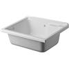 Inbagno Vasca lavatoio Lavanderia, 75x60 cm, in termoformatura Bianco, Ideale per Esterno