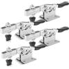 STAHLWERK TC-90 ST - Set di 4 morsetti da 90 kg (198 lbs), con forza di serraggio, robusto sgancio rapido/tenditore/tenditore verticale in acciaio inox