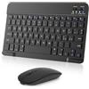 Nsyee Set Tastiera e Mouse Wireless, Tastiera Bluetooth Tablet Portatile Sottile Ricaricabile Universale per iPad/Tablet/PC/iOS/Android/Windows/Samsung Tab/Lenovo, Layout Italiano, Nero