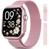 SWGOTA Smartwatch Donna con 1000mAh Batteria, Standby Ultra-lungo 100 Giorni, 1.83" Orologio Fitness con Chiamata, 24H Frequenza Cardiaca/SpO2/Sonno, 120+ Sport, 5ATM Smart Watch Android iOS Rosa