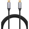 CAKOBLE Cavo USB C a USB C 3.1 Gen2 4M 10Gbps Trasferimento Dati, 100W 20V/5A Cavo Ricarica USB C 4K Video Output,Cavo USB Type-C Compatibile con Cavo Thunderbolt 3 per i-Pad PRO, MacBook PRO, Samsung s24