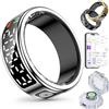 Gwenland Smart Ring Anello Smart Uomo - Anello Intelligente con display, Smartring Fitness Tracker IP68 Compatibile con iOS e Android Activity Tracker/frequenza cardiaca/SpO2/sonno (Argento, 12)