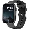 Bebinca Smartwatch Uomo Donna, 2,01 Orologio Smart Watch con SpO2, Cardiofrequenzimetro, Contapassi, Sonno, Impermeabil IP68, 123 Modalità Sportivo, Smartwatch per Android iOS(Nero)