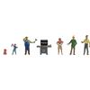 NOCH Set di statuette Alla griglia, accessori per modellini in plastica H0, 1:87, ideale per officina in miniatura e decorazione