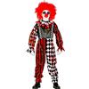 W WIDMANN MILANO Party Fashion - Set costume da clown assassino per bambini | Costume da clown horror con salopette e colletto per Halloween, Carnevale e feste a tema