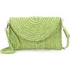 LHHMZ Pochette da donna in paglia Borse a tracolla estive Borse a tracolla in paglia intrecciata Pochette da spiaggia