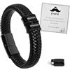 VU100 Bracciale Papà Regalo per la festa del Papà Regalo per Papà Bracciale in pelle da Uomo Mio Supereroe