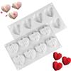 Wenyue Stampi in Silicone per Dolci, Stampo Cuore Silicone, 2 Pezzi Stampo per Torta in Silicone, Stampo in Silicone a Forma di Cuore,Fai-da-Te Stampo per Sapone al Attrezzi da Dessert (bianco)