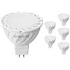EDISHINE GU5.3 Lampadine LED bianco caldo, lampadina MR16 2700K, 5W Led pin base spot, 12V bassa tensione, 120° 400LM, sostituzione 50W alogena, lampadina LED incandescente, non dimmerabile, 6 pezzi