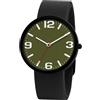 NUOVO Orologio unisex facile da leggere con numeri grandi, casual, analogico, al quarzo, impermeabile, sportivo, digitale, da uomo, colore verde, cinturino in silicone, verde, Moderno
