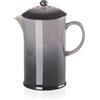 Le Creuset Coffee Press in gres vetrificato con Pressa in Acciaio Inox, 1 L, Flint, 91028200444000