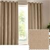 Yard Heavy Chenille Coppia Di Tende Ad Occhiello - Foderate Filtrante Per La Luce Velluto Morbido Tende (Naturale - Larghezza 117 x Lunghezza 137cm)