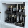 petisal Confezione da 2 organizer per sottolavello e portaoggetti con cassetto scorrevole, mensola a 2 ripiani per bagno, multifunzione, salvaspazio, per cucina, camera da letto, ufficio.