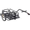 HOMCOM Carrello per Bicicletta Rimorchio Cargo Bici Trasporto di Oggetti Pieghevole Portata 36kg 156x72x82cm|Aosom