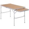 Outsunny Tavolo da Campeggio Pieghevole ed Espandibile con 2 livelli di altezza, in Alluminio, 120 x 60 x 40/70cm, Colore Legno | Aosom Italy