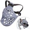 BININBOX Museruola Bulldog per Cani Brachicefali - Antimorso, Antimasticazione e Protezione Oggetti(L,Grigio)