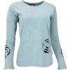 GURU SHOP Guru-Shop, Camicia a Maniche Lunghe a Spirale, Blu Denim, Cotone, Dimensione Indumenti:S (36), Maglioni, Felpe a Maniche Lunghe Magliette