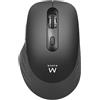 Ewent EW3243 Mouse Wireless Multi Connessione con Adattatore USB-C, DPI Regolabile fino a 3200, 6 Tasti Silenziosi, Tripla Connessione BT 3.0/5.2 e 2.4GHz, Compatibile con Windows/macOS/iOS/Android/Ch