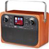 Majestic RT 197 DAB - Radio DAB/DAB+/FM, Bluetooth, Display LC, Ingresso AUX-IN, uscita cuffie, sveglia 2 allarmi 3 suonerie