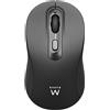 Ewent EW3218 - Mouse Wireless Ottico 800/1200/1600 DPI, Click Silenzioso, Ricevitore Nano USB-A, Interruttore On/Off, Nero