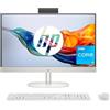 HP All-in-One 24-cr0013ss - Computer desktop da 23,8 FHD (Intel Core i3-N300, 8 GB RAM, 512 GB SSD, Intel UHD Graphics, senza sistema operativo) Bianco - Tastiera QWERTY spagnola