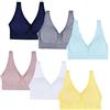 POWER FLOWER Reggiseni Sportivi da Corsa per Ragazze Senza Cuciture con Cuscinetti Rimovibili Reggiseno Sportivo per Ragazze Multicolore con Cinturino Largo per 8-14 Anni (3363-Combo1, 12-14 Years)