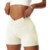 Litthing Pantaloncini da Ginnastica Donna Crossover Yoga Brevi Allenamento Palestra Fitness Sport Short per Donne Scrunch Pancia Controllo Butt Elastici Push Up Corsa