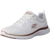 Skechers Zapatillas Deportivas Mujer Mesh Lace-Up W Blanco, Scarpe da Ginnastica Basse Donna, 40 EU
