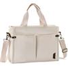 VASCHY Borsa Tote Donna Elegante - Borsa Università, Tracolla, Shopping, Mare, Viaggio, Lavoro, Ufficio, Scuola - Beige